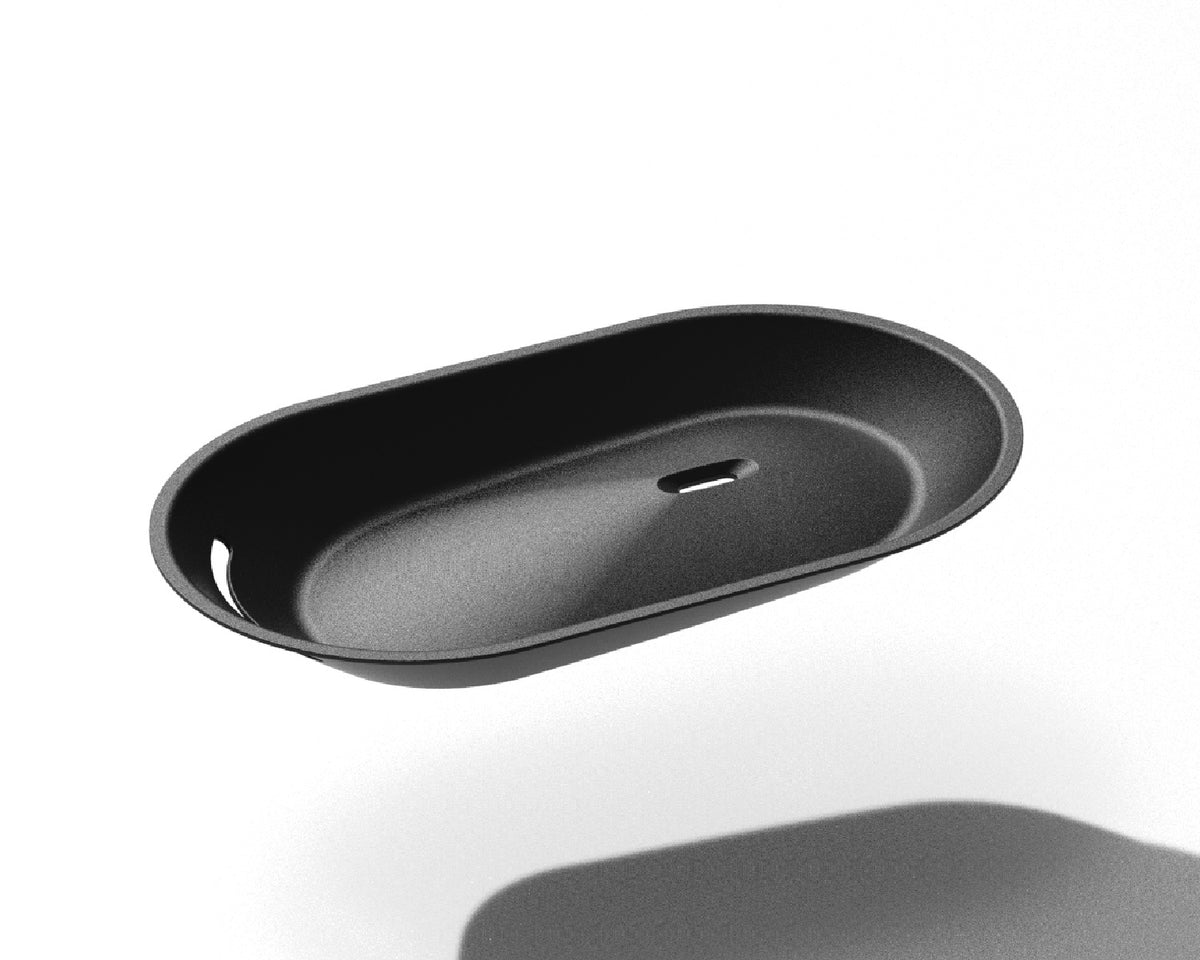Ceramic-coated tray