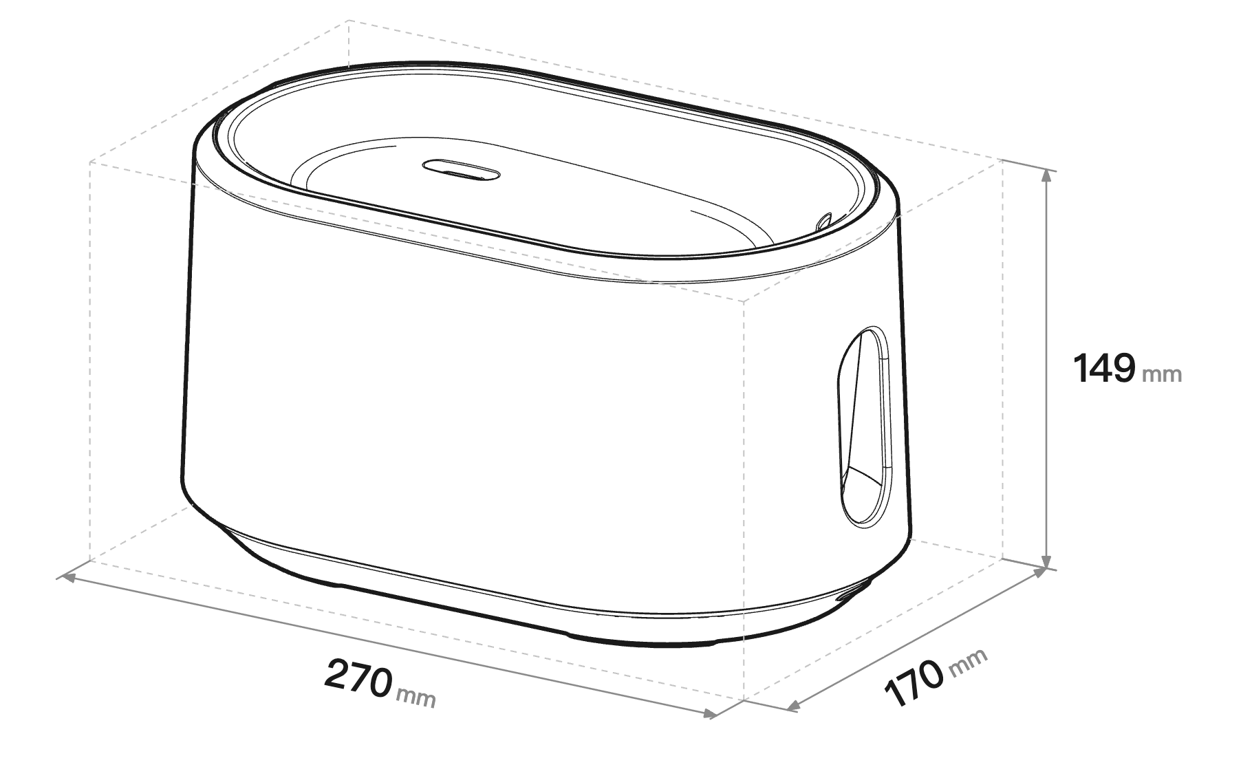 Size 270×170×149mm